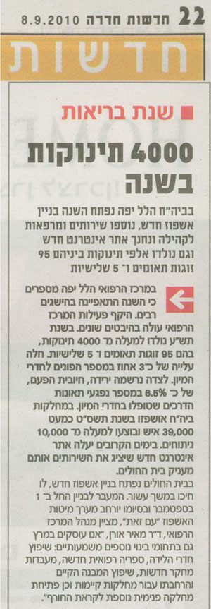 4,000 תינוקות בשנה