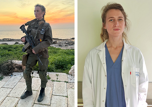 The orthopedist from Hillel Yaffe who was called up for reserve duty as a physician for a company of combat soldiers